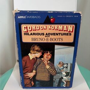 Vintage Boxed Set of 4 Hilarious Adventures with Bruno & Boots by Gordon Korman
